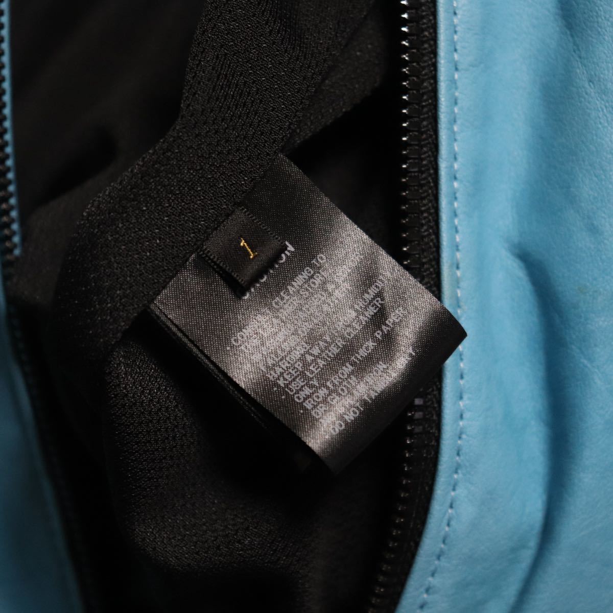  Trend [drestrip] Logo embroidery / leather jacket rider's jacket /dore strip / jacket blouson 