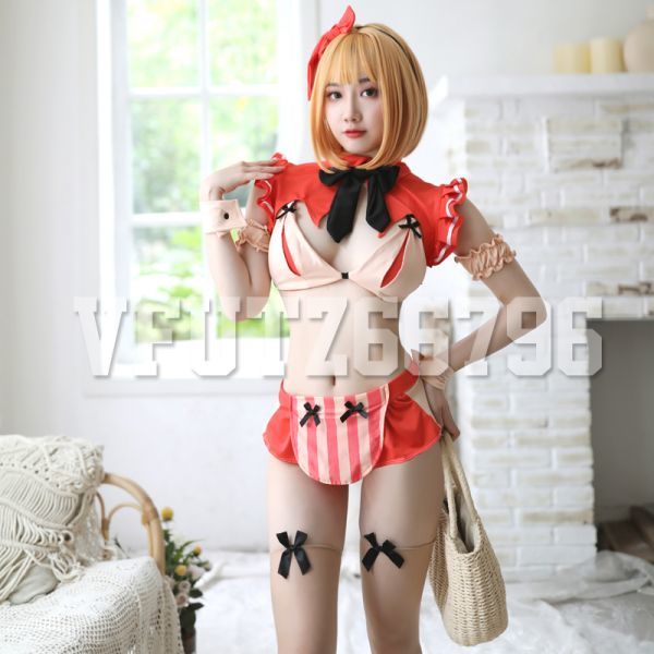  most new work ero pretty super sexy orange color &. color gorgeous Ran Jerry [10 point set ]meido manner uniform baby doll ero underwear cosplay costume fancy dress 