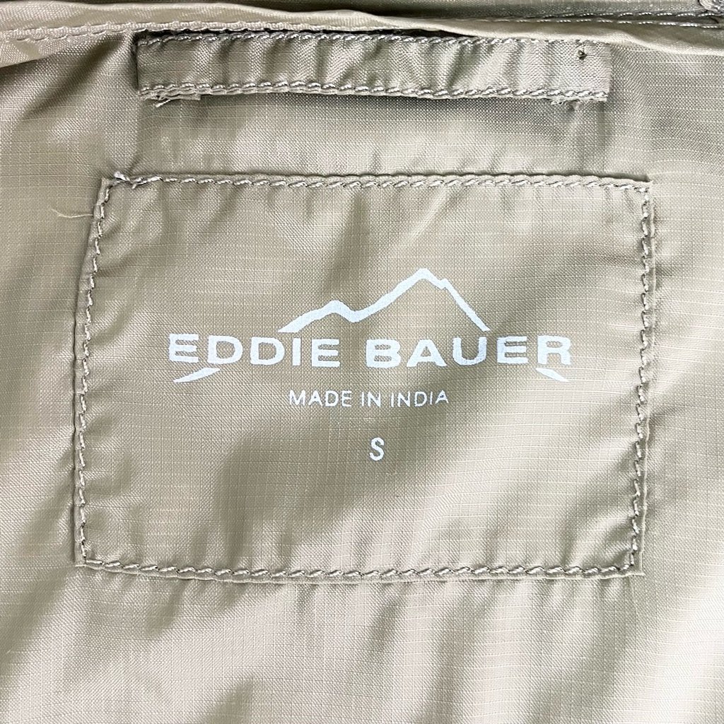 Eddie Bauer ナイロンジャケット サイズS フード付き カーキ×グリーン エディーバウアーdigjunkmarket_画像9
