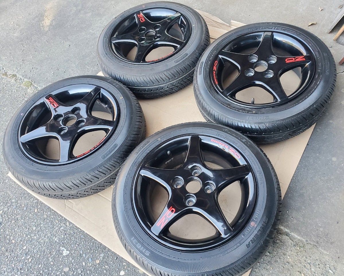 OZ RACING☆スズキ純正オプションホイール☆14インチ 14×5.5J +45 PCD100 4H☆4本セット☆美品カスタム！☆バリ山中古_画像1