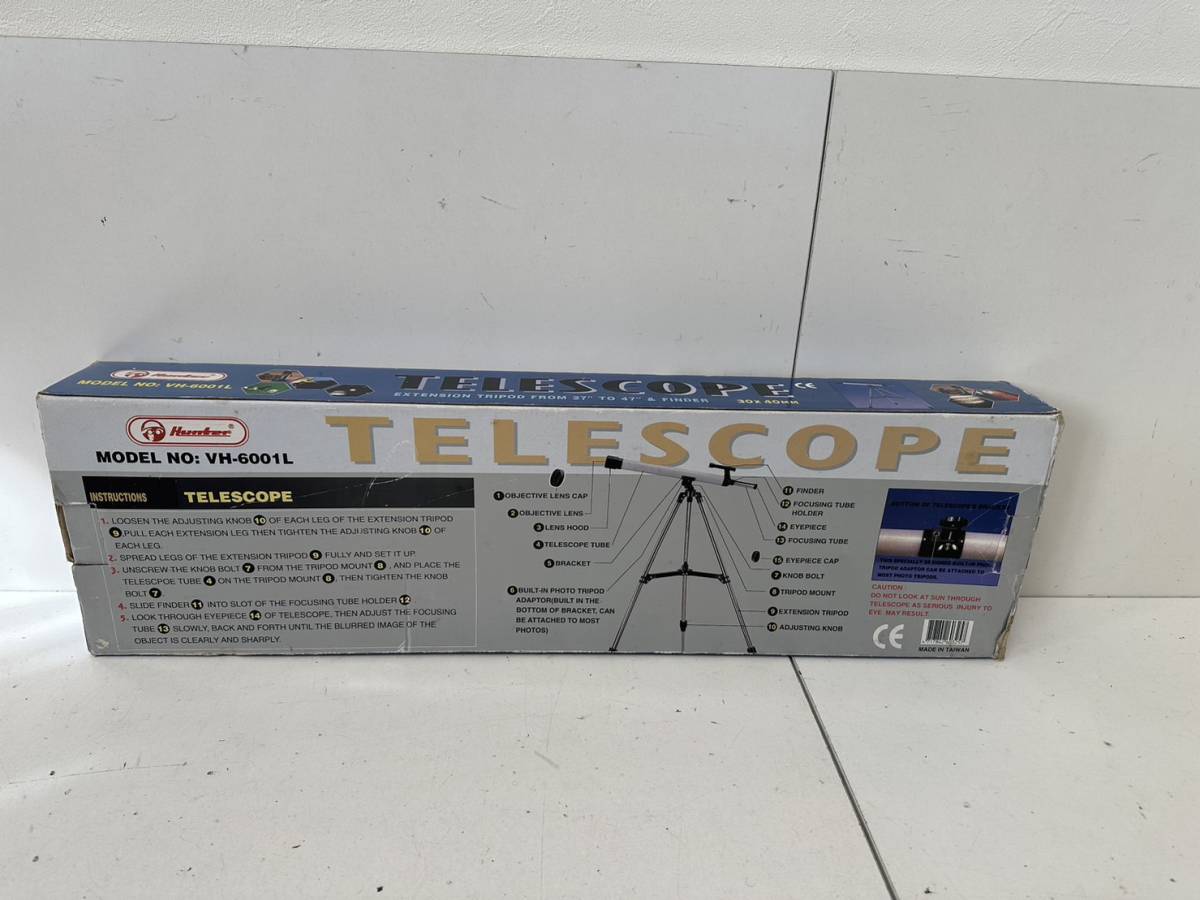 【Hunter TELESCOPE 天体望遠鏡 VH-6001L 本体 30 × 40ｍｍ】_画像5