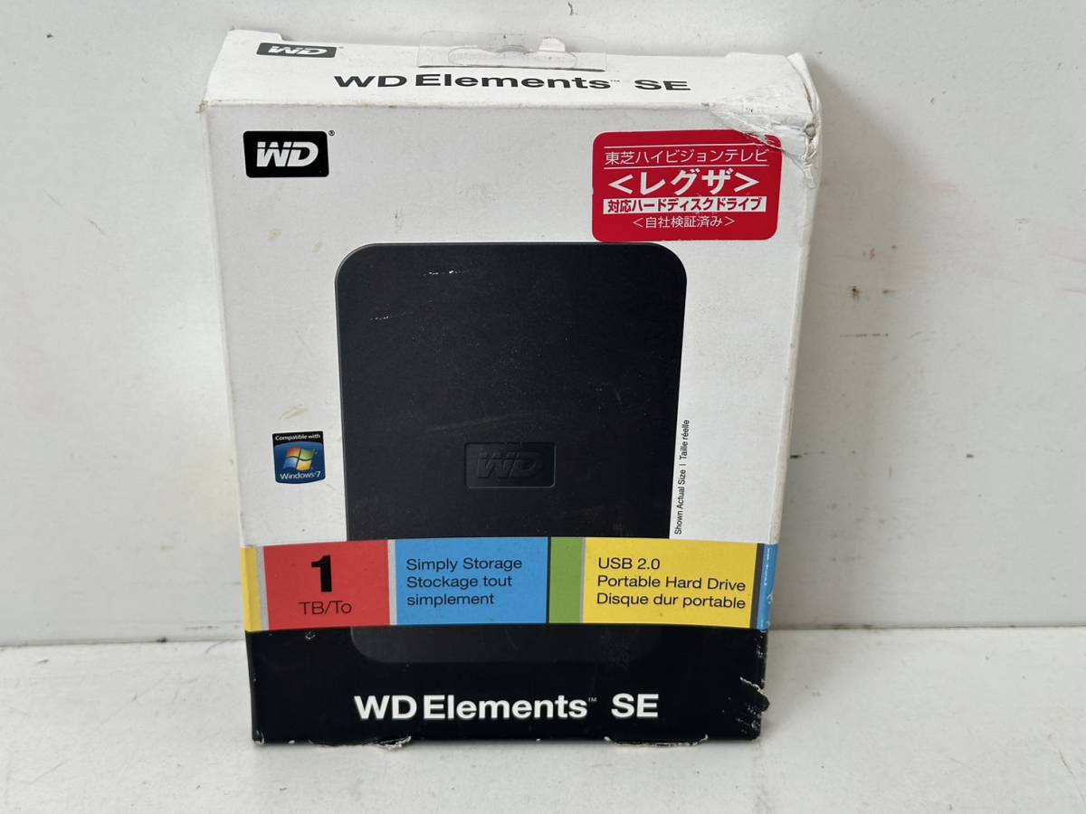 【未使用品】【WD Elements SE WDBABV0010BBK 本体 ハードディスク HDD 1TB】_画像1