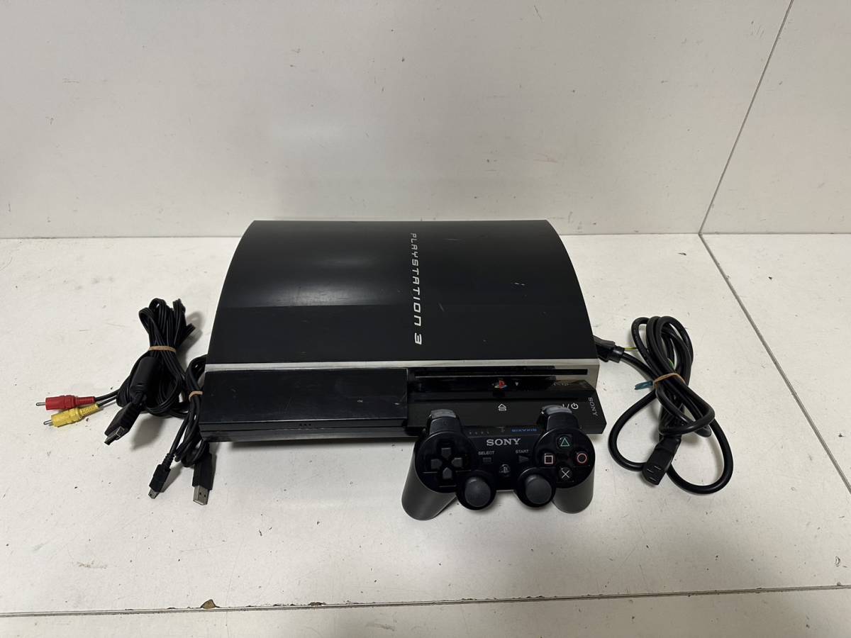 ★1円～★PS2動作OK★ハイスペックPS3 本体セット【高容量HDD 320GBへ換装済み】CECHA00★純正コントローラー付★PS3最上位モデル★_画像1