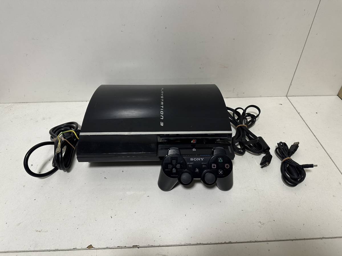 ★1円～★PS2動作OK★ハイスペックPS3 本体セット【高容量HDD 250GBへ換装済み】CECHA00★純正コントローラー付★PS3最上位モデル★_画像1