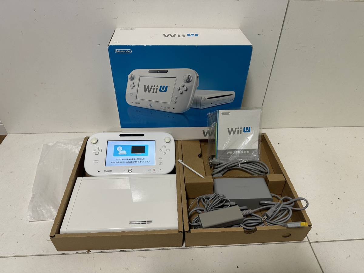 ★1円～【完品】★任天堂 Wiiu 本体セット【ベーシック セット】シロ ★動作確認済み★ゲームパッド アダプタ_画像1