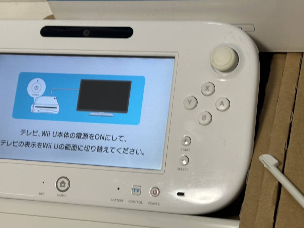 ★1円～【完品】★任天堂 Wiiu 本体セット【ベーシック セット】シロ ★動作確認済み★ゲームパッド アダプタ_画像4