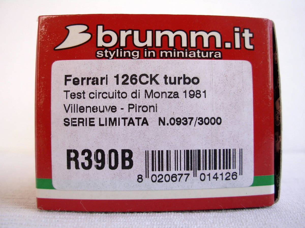 burmm 1/43 フェラーリ 126 CK turbo モンツァテスト1981_画像9