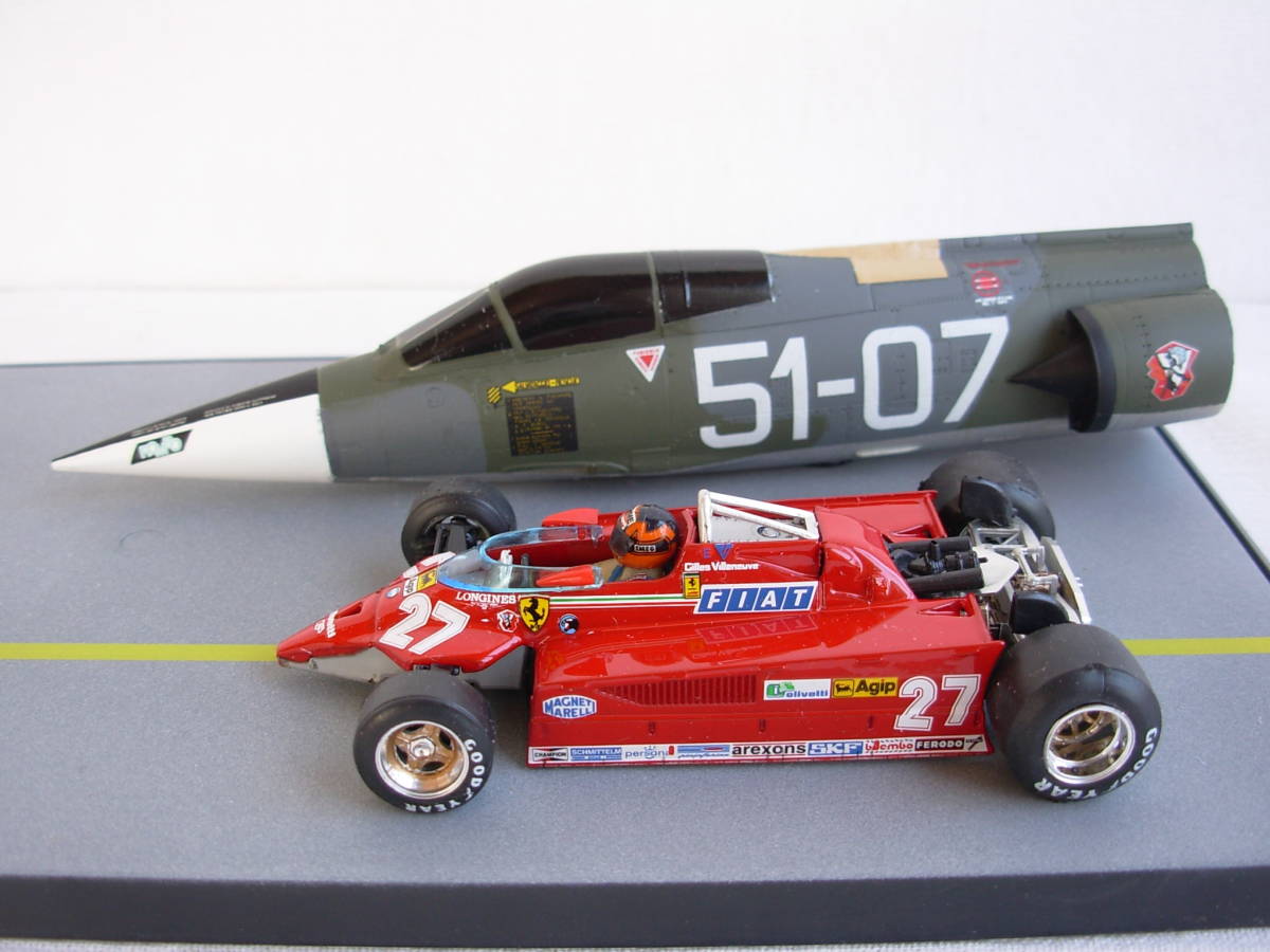 burmm 1/43 フェラーリ 126 CK turbo 1981イストラーナ トレヴィーゾ エアポート ジル ビルニューヴ&F-104_画像4