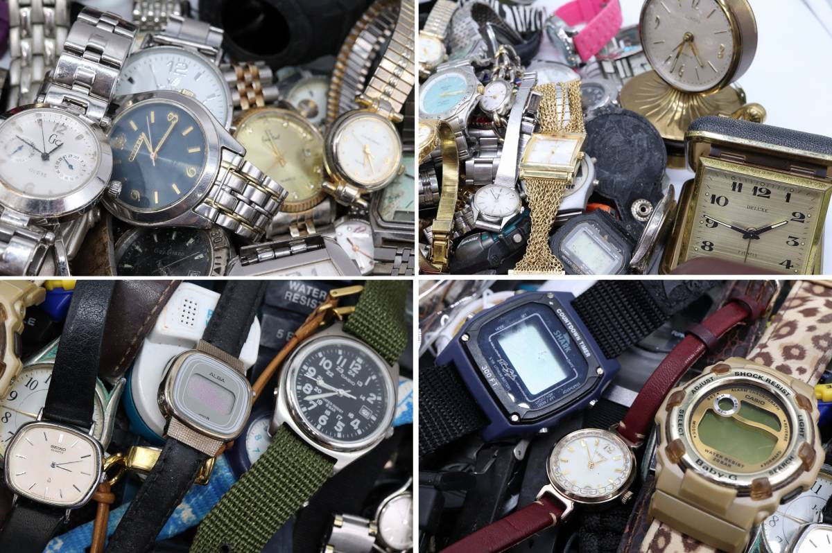 動作未確認品 ジャンク 腕時計 350本以上 SEIKO CITIZEN セイコー カシオ シチズン 機械式 懐中時計 ブランド まとめ売り 大量 まとめて_画像9