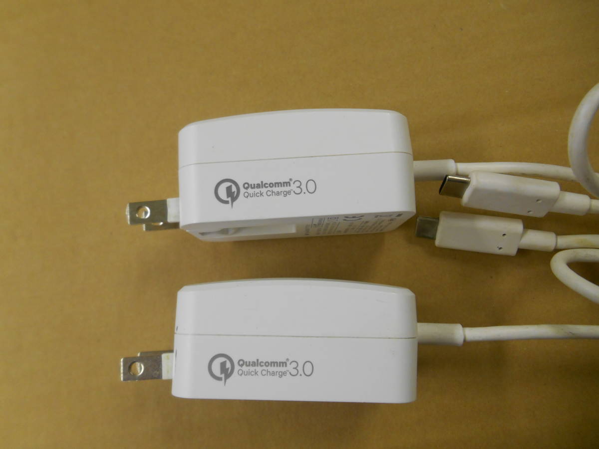 au 　0601PQA 　Type-C 共通ACアダプター　01 Quick Charge 3.0　　 2個セット　_画像3