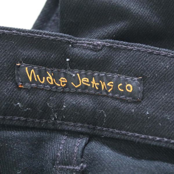 [D2253] ヌーディージーンズ デニムパンツ ストレッチ ブラック系 27 Nudie Jeans_画像4