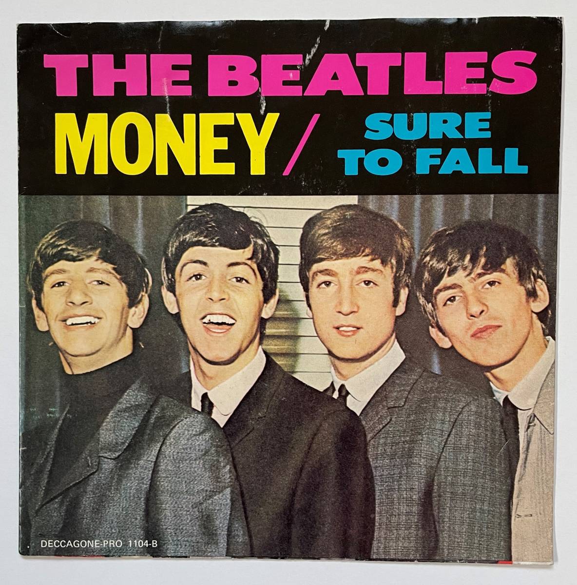 Unofficial Clear EP「Sure To Fall / Money」THE BEATLES ジョンレノン ポールマッカートニー ジョージハリソン リンゴスター_画像3