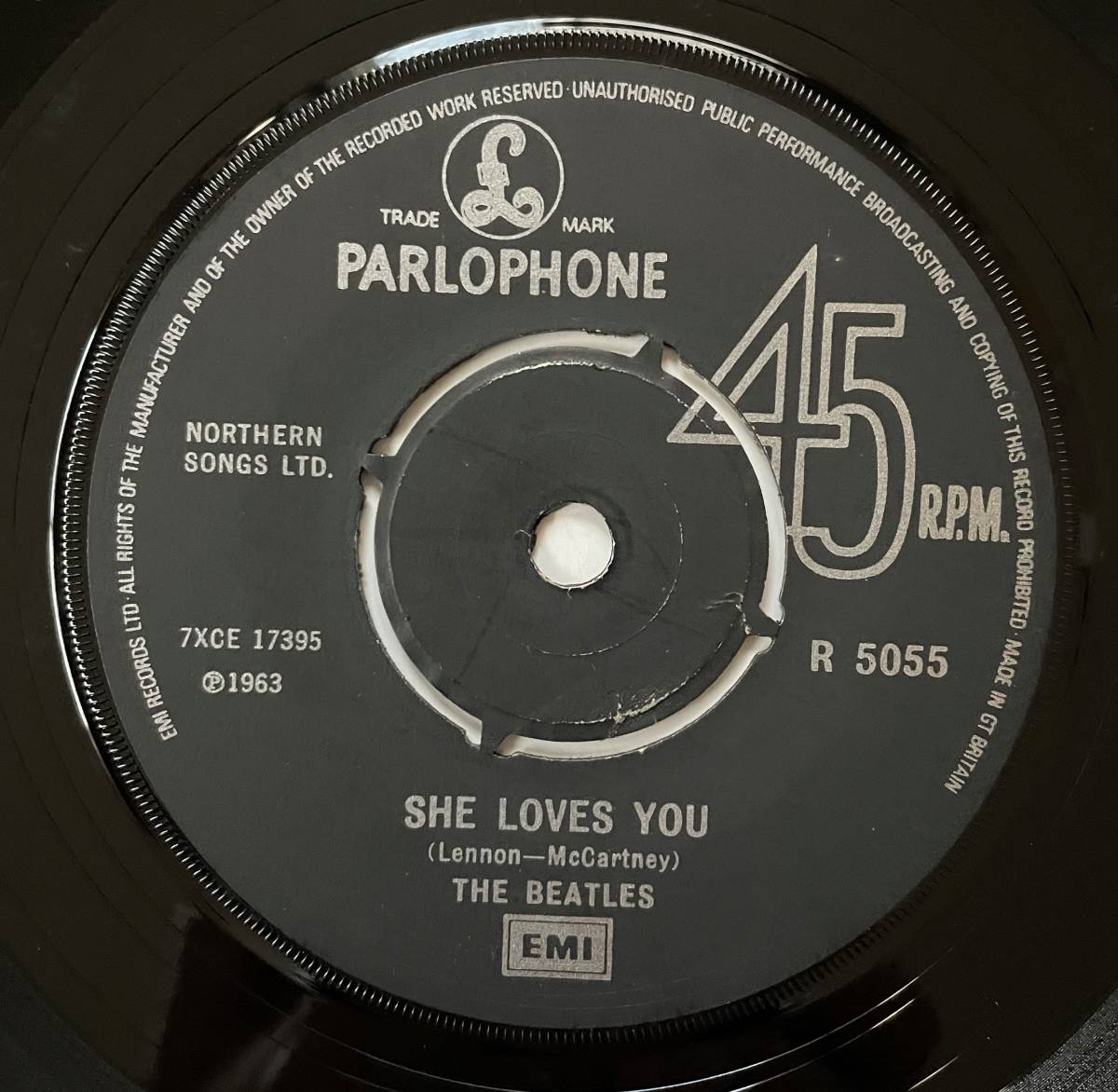 極上盤! UK EP「She Loves You / I'll Get You」THE BEATLES ジョンレノン ポールマッカートニー ジョージハリソン リンゴスター_画像6