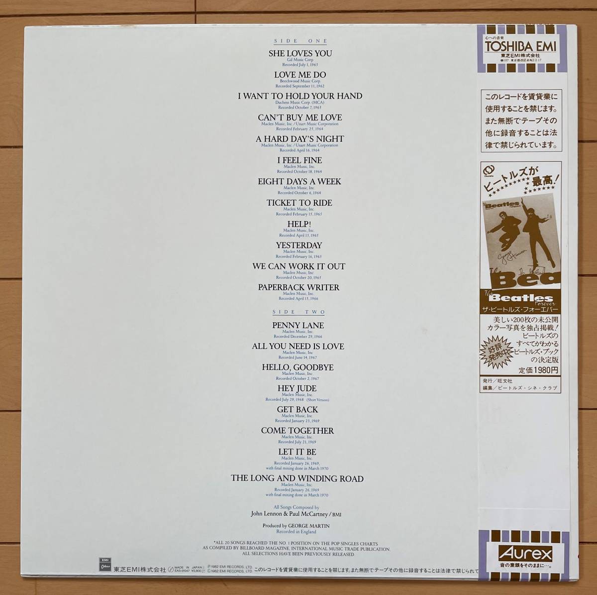 国内盤 帯「The Beatles - 20 Greatest Hits」東芝音工 ビートルズ ジョンレノン ポールマッカートニー ジョージハリソン リンゴスター_画像5