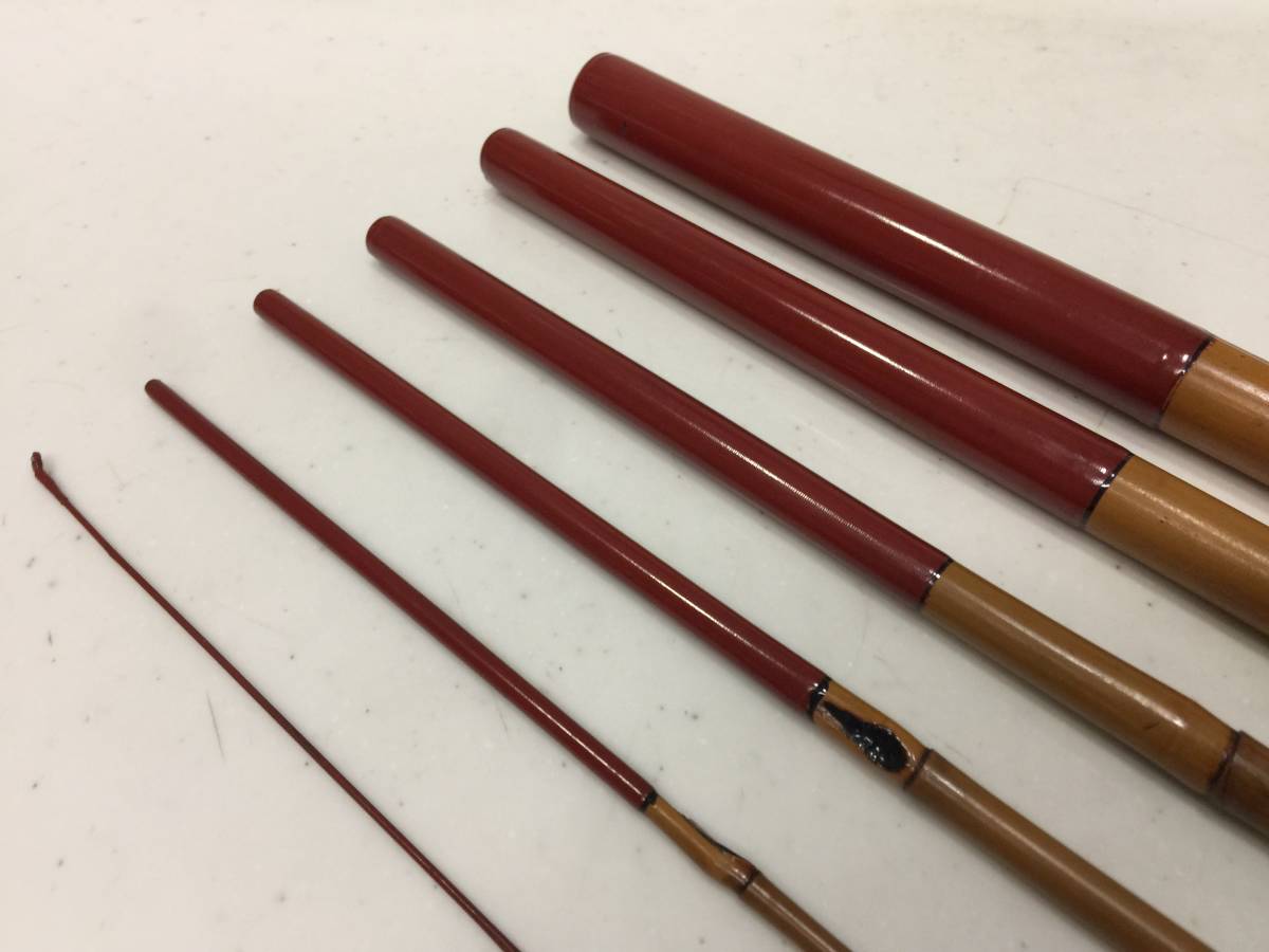 高質 和竿 竹竿 無名 ヘラ竿 6本継 122.5g 全長約343cm 仕舞寸法76cm ジャンク KJ2 無008 ヘラブナ竿