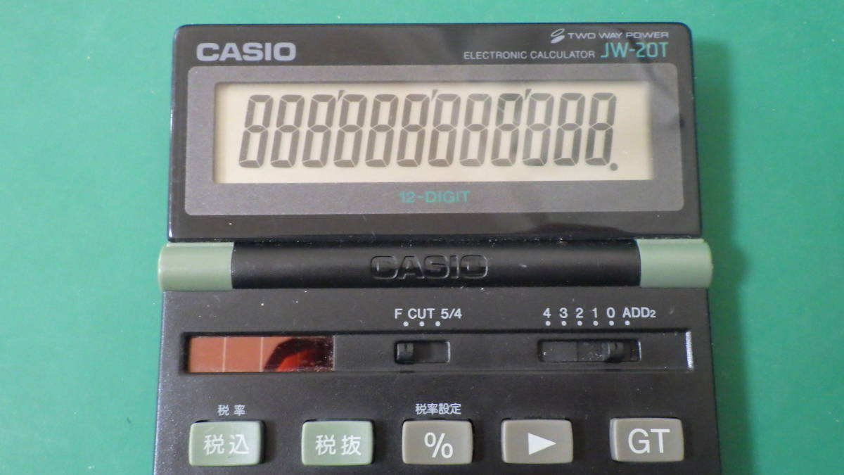 【C066】CASIO カシオ 電卓 JW-20T  12桁 中古の画像2