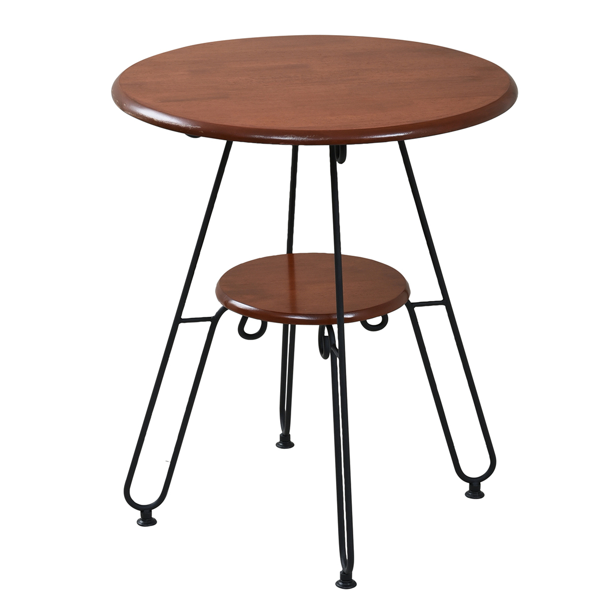 WROUGHT IRON ヨーロッパ風 カフェテーブル 円形 ブラック