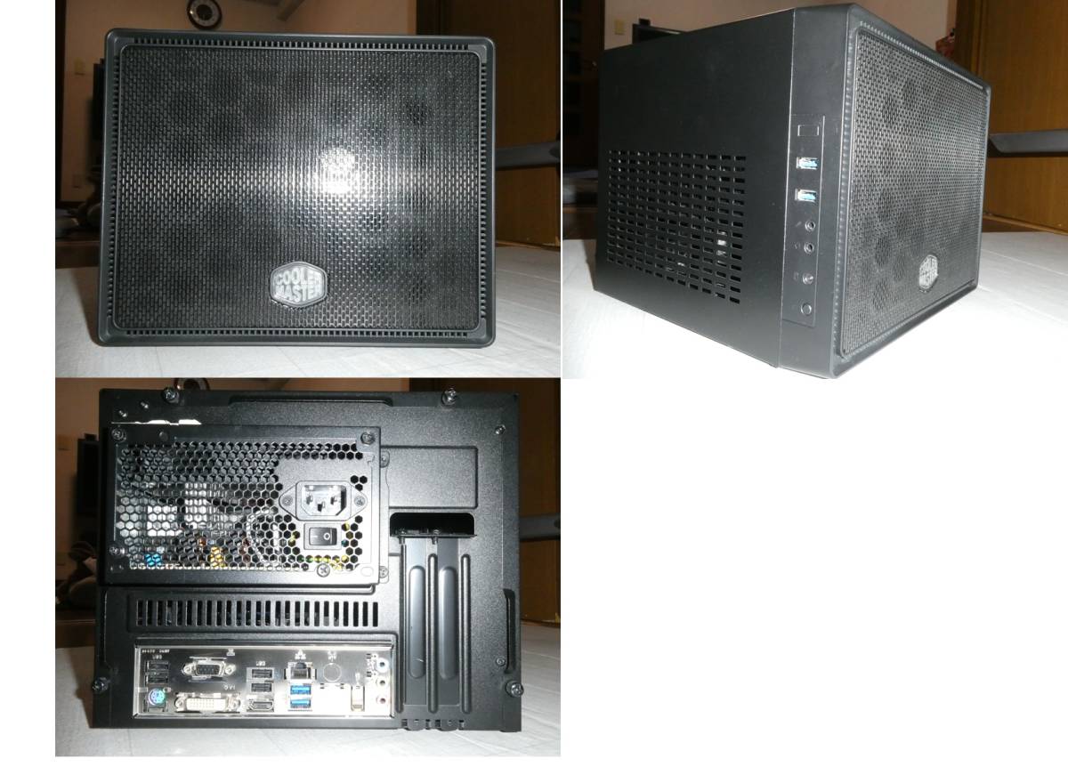 【組立済中古PC】COOLER MASTERケース GIGABYTE GA-H81N INTEL i3,3.4GHZ,3MBCache,LGA1150 500W電源、mSATA SDD128GB,メモリ8GB付き_画像1