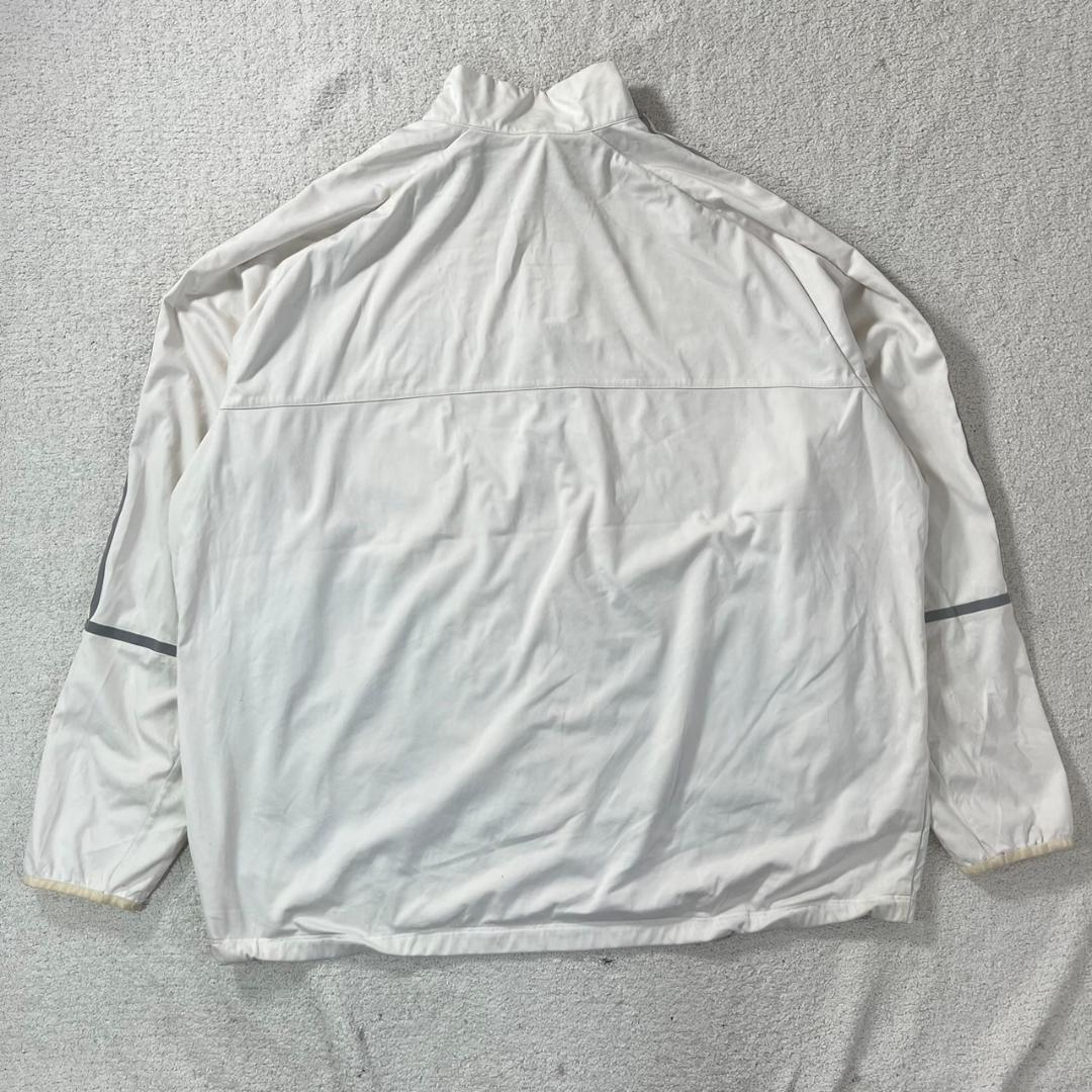 最も レアUSA古着○ナイキ メンズ3XL カレッジ刺繍ハーフジップ