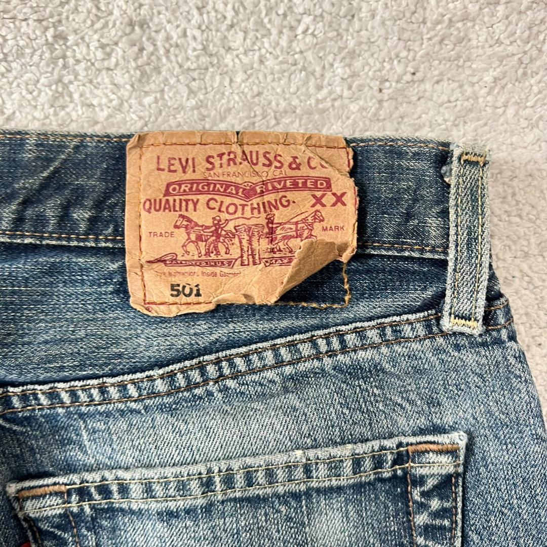 Levi's 501 ユーロリーバイス デニム クラッシュ グランジ_画像7