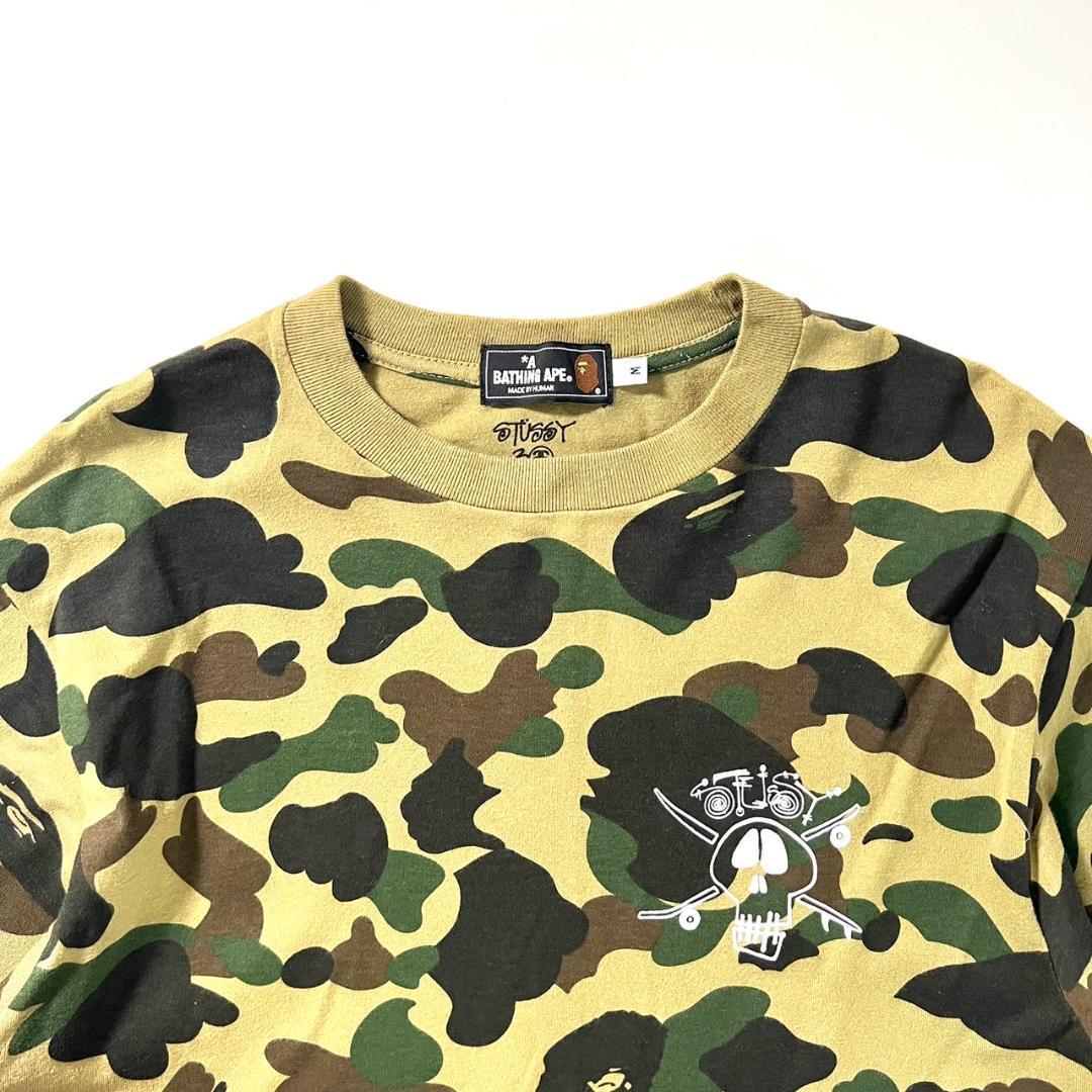 美品 A BATHING APE ×STUSSY 30周年 コラボ Tシャツ