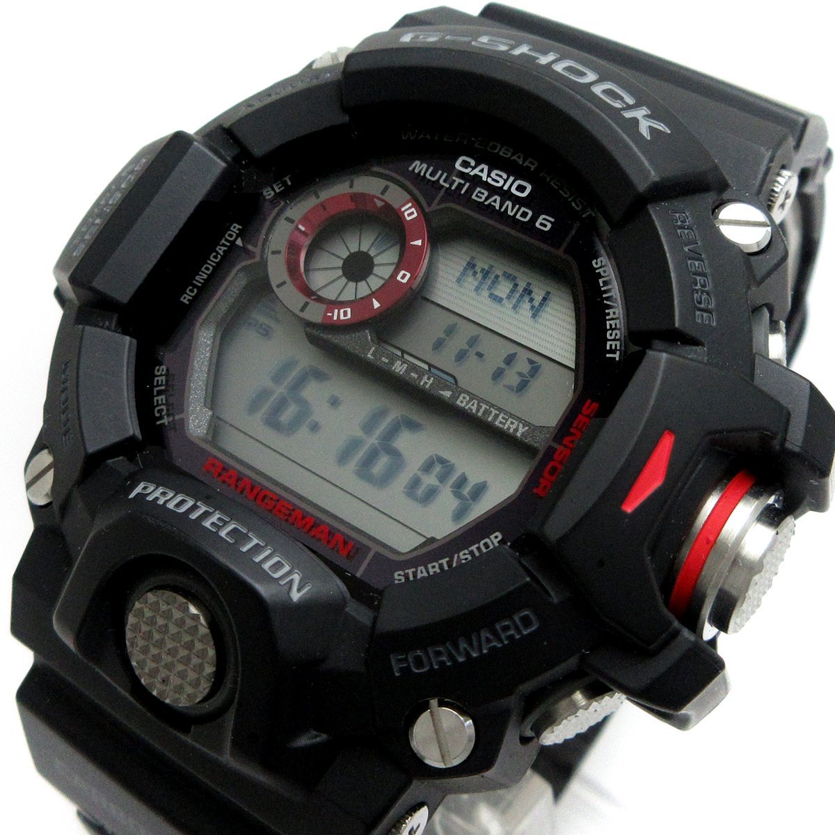 定価￥5万 1円 カシオ Gショック レンジマン メンズ 電波ソーラー トリプルセンサー 黒 GW-9400J-1JF 時計 G-SHOCK RANGEMAN 稼動品_画像1