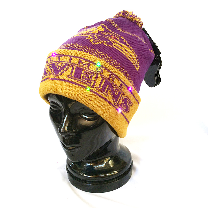 1620円 ブランド激安セール会場 NFL ボルティモア レイブンズ BALTIMORE RAVENS LED ニットキャップ ビーニー ボンボン FOCO 1253