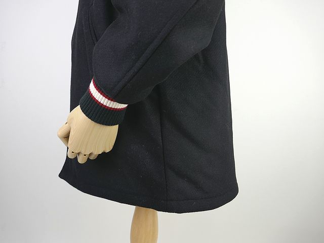 【送料無料 32%OFF】HOUSTON ヒューストン メルトン カーコート・MELTON CAR COAT　 NO.51307 BLACK_Lサイズ_画像3