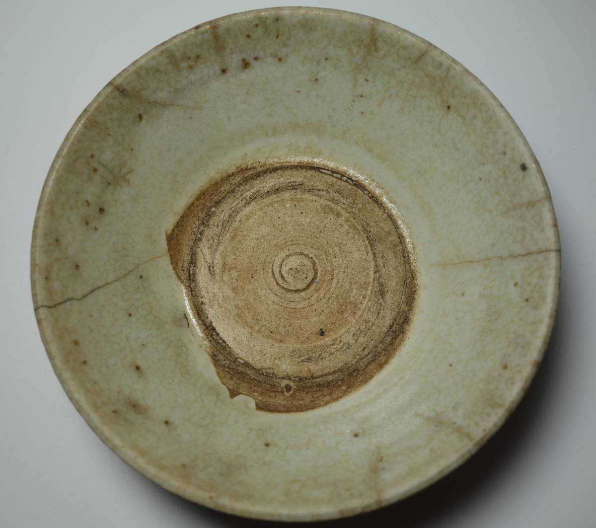 元朝期（鎌倉時代中期）　景徳鎮古窯　白釉茶碗　海のシルクロード