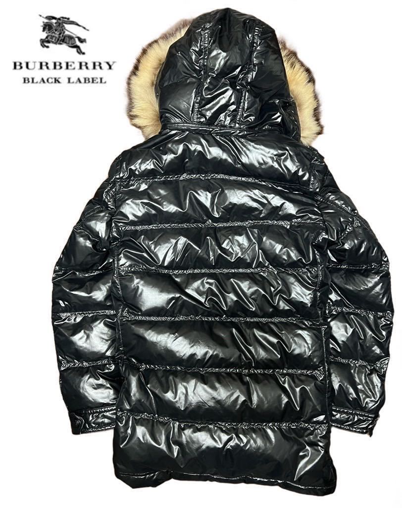 【未使用近い美品】BURBERRYBLACK LABELバーバリー/最高級ホワイトグースダウンロングコート★メンズ厚軽量ダウンM〜L160-170