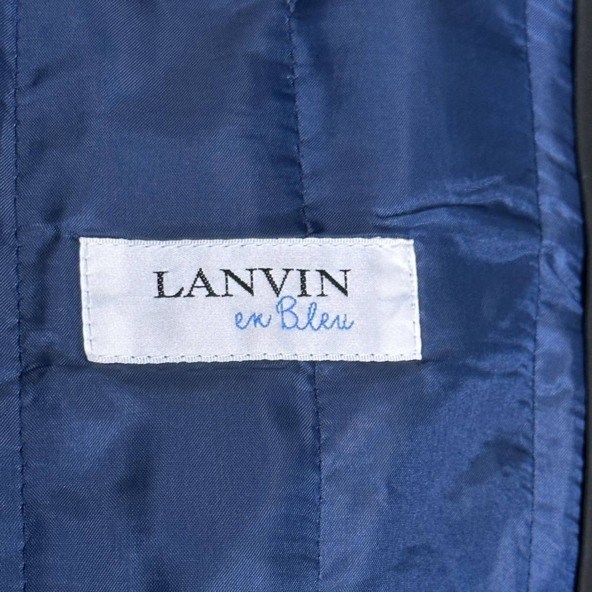 【LANVIN】ランバン　ロングコート　ライナー付　ベルト付　バッグ付　黒　XLサイズ　メンズ　ステンカラーコート　ランバンオンブルー_画像6