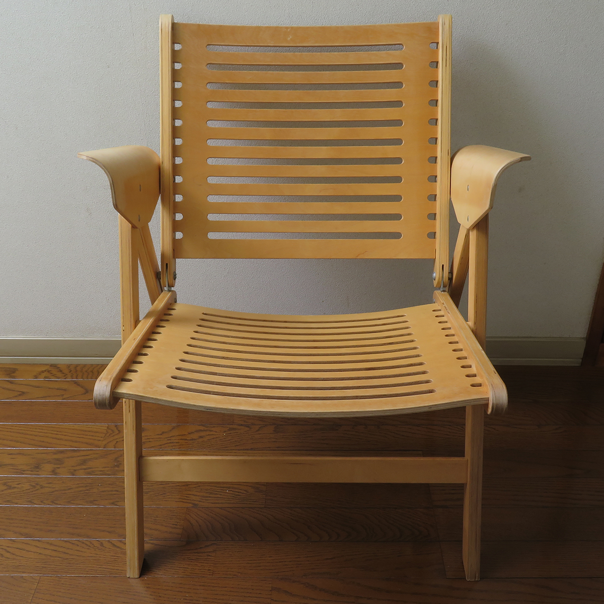 A ヴィンテージ デザイナーズ REX Folding Chair フォールディングチェア MoMA収蔵 検)イームズ プライウッド 天童木工_画像4