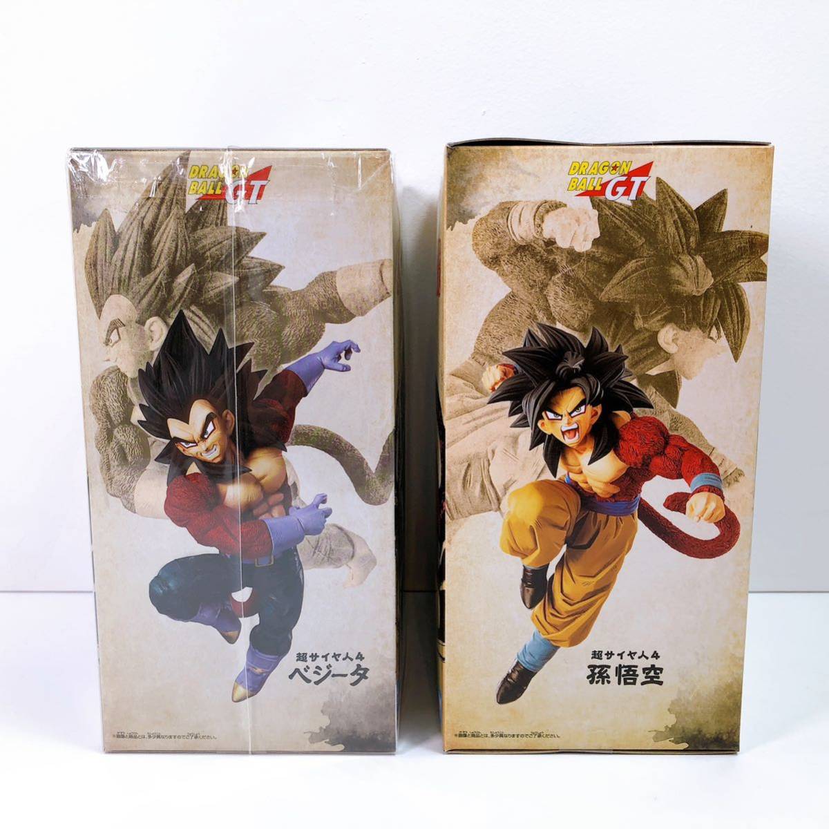 41【未開封】BANDAI DRAGON BALL GT ドラゴンボールGT 超人技画 SUPER SAIYAN4 超サイヤ人4 ベジータ/孫悟空 フィギュア 自宅保管品_画像4