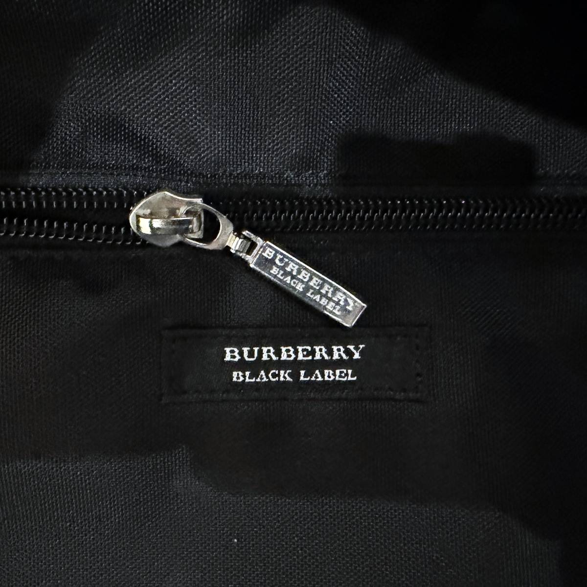 名作 BURBERRY BLACK LABEL バーバリーブラックレーベル ナイロン＆本革 ブリーフケース ビジネスバッグ サイドノバチェック 黒白青 #2591_画像9