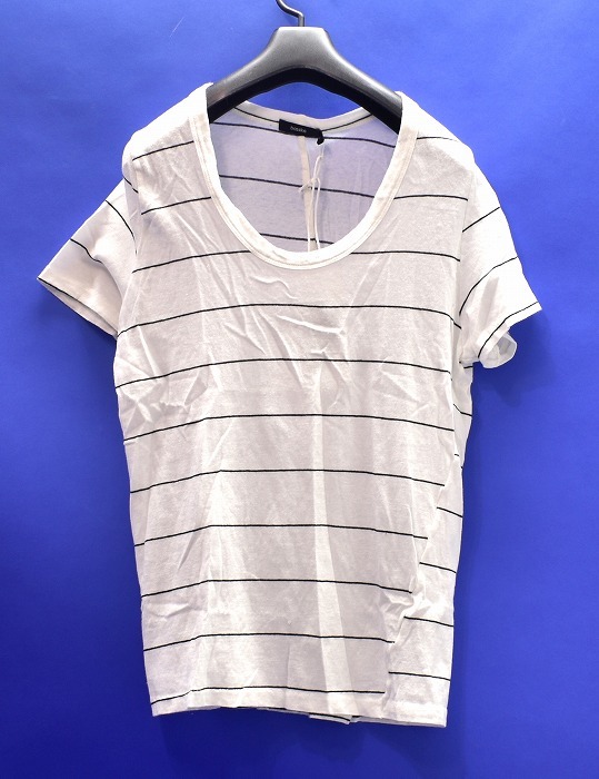 bassike (ベイシーク) Stripe Scoop Neck SS T-shirt ストライプ スクープ ネック 半袖 Tシャツ ボーダー UNISEX Tシャツ カットソー