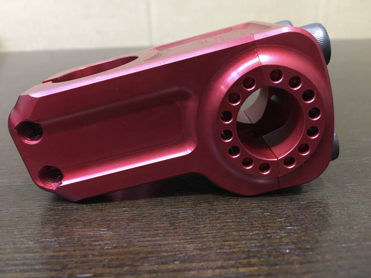 QUAMEN bikes 49er STEM RED 49ｍｍ Φ22.2mm OS NOS カメン ステム 赤 デッドストック 新品未使用 profile madera S&M BMX MTB_画像6