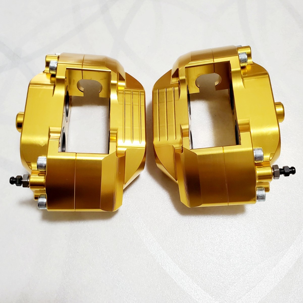  Rover Mini brake caliper set 4POT aluminium brake caliper 10 -inch for set MINTEX pad attaching new goods Gold color 