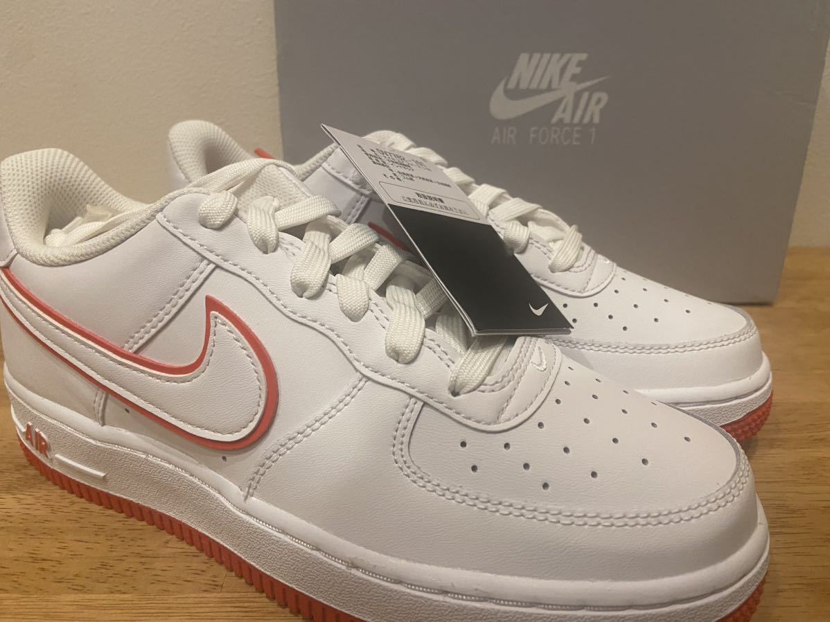 即決23.5cm NIKE AIR FORCE 1 GS WHITE PICANTE RED ナイキ　エアフォース1 新品国内正規品_画像1