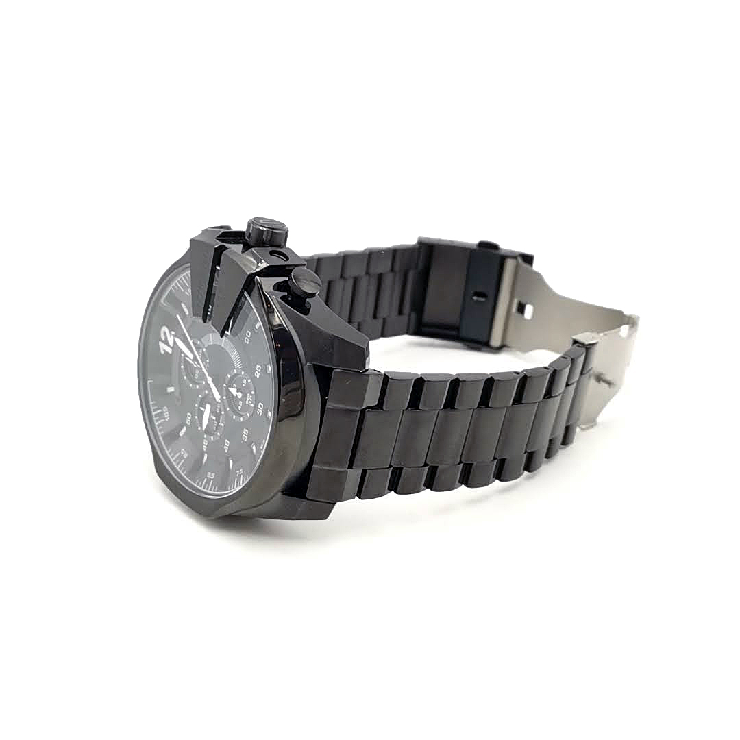 送料無料 美品 ディーゼル DIESEL 腕時計 DZ4283 メガチーフ クロノグラフ アナログ ウォッチ 黒系 メンズ_画像3