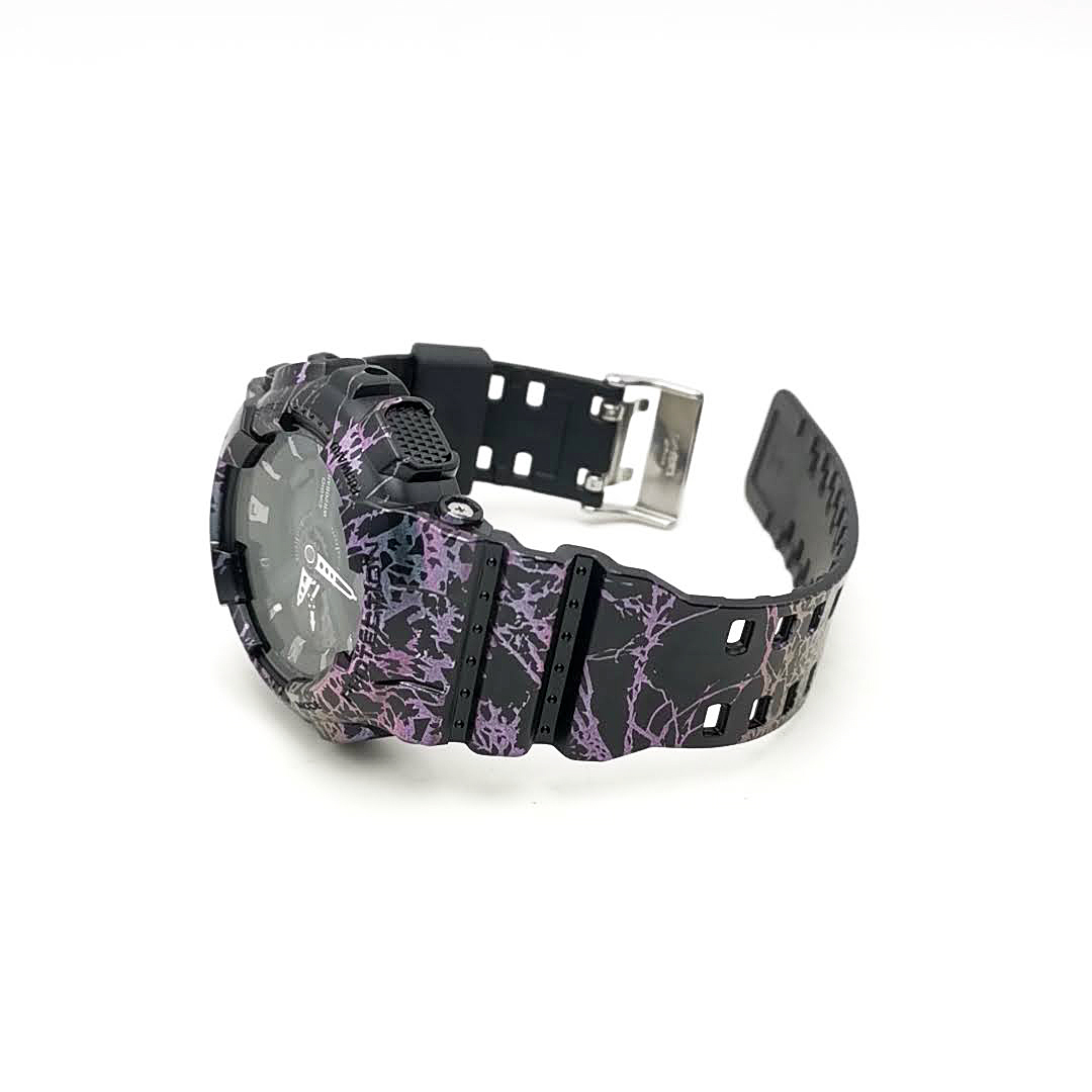 送料無料 美品 カシオ ジーショック 腕時計 ポーラライズド マーブルシリーズ 5146 GA-110PM 紫 黒 メンズ_画像3