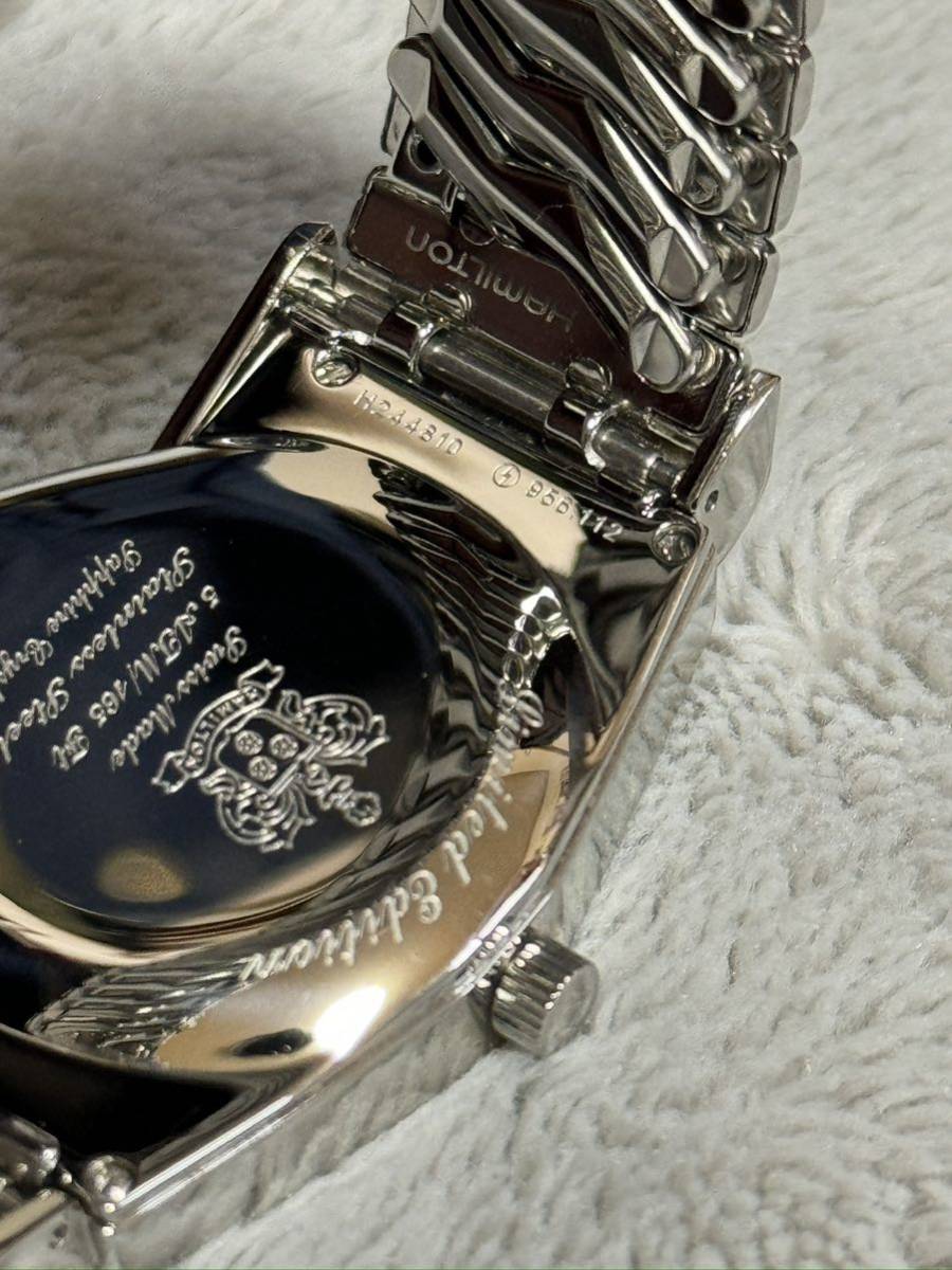 【送料込 迅速発送】ハミルトン ベンチュラ 腕時計 HAMILTON エルビス75周年限定モデル国内正規ランドホー蛇腹ジャバラシルバー純正レザー