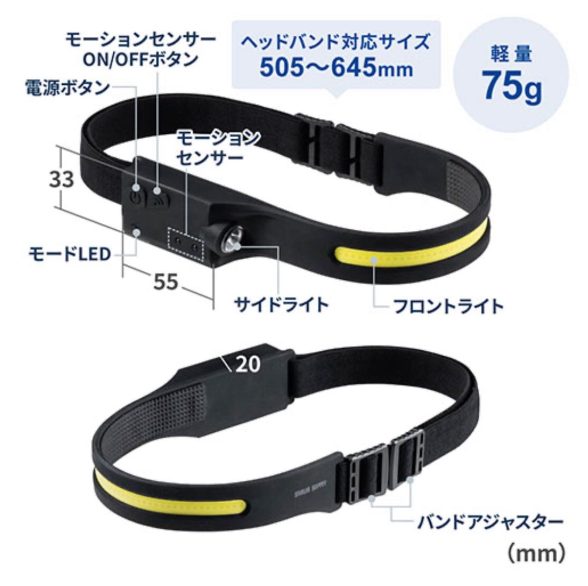 2個セット☆ヘッドライト 充電式 USB 5種点灯　高輝度 IPX4防水仕様