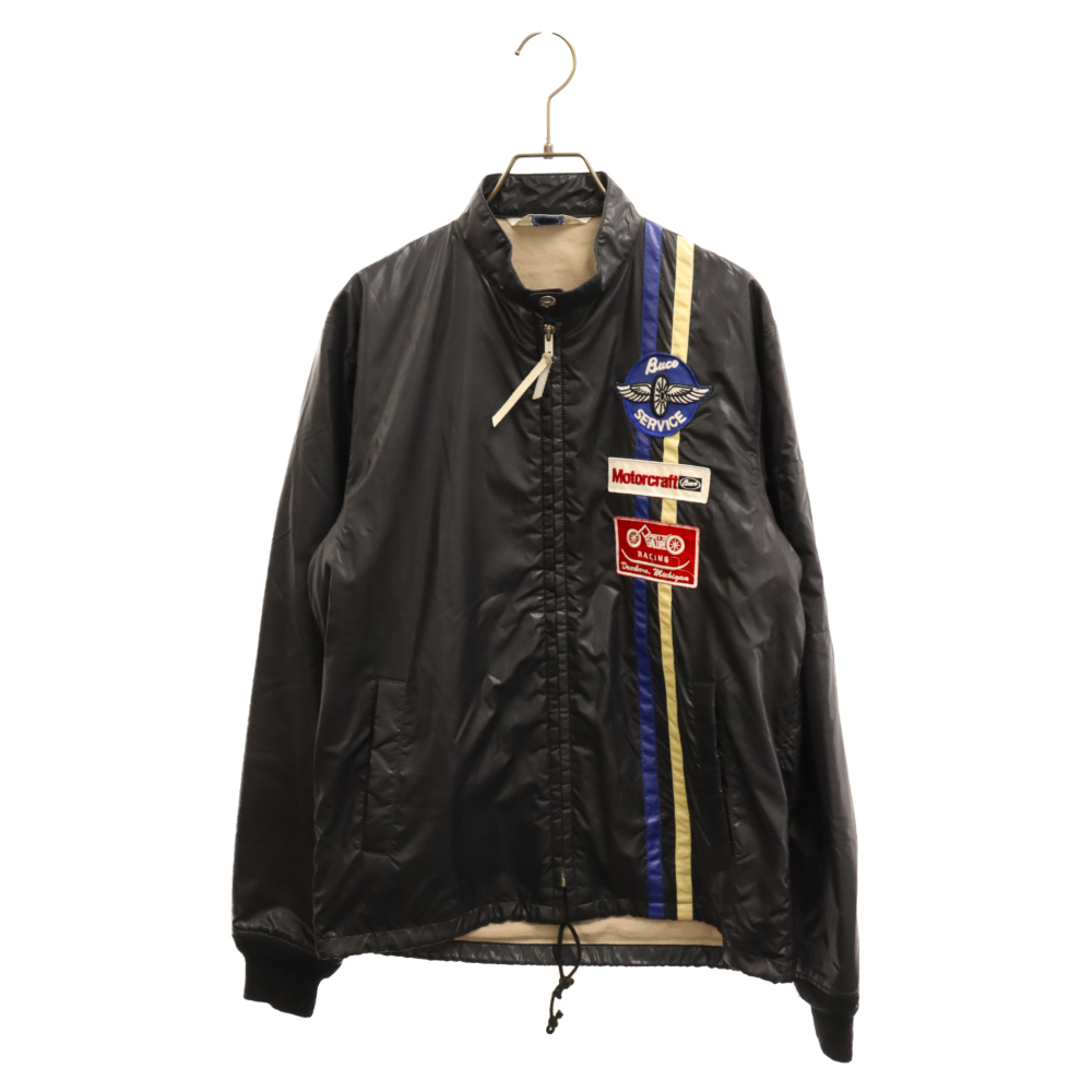 BUCO ブコ OFFICIAL NYLON JACKET バックプリント オフィシャル ナイロンジャケット レーシングジャケット ブラック BJ9104_画像1