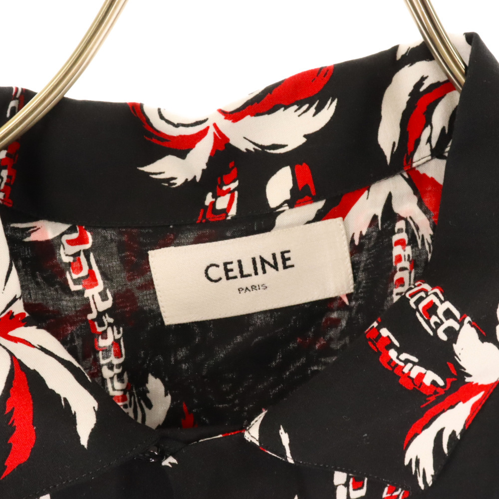 CELINE セリーヌ 23SS 2C946727T オープンカラーハワイアン半袖シャツ 開襟シャツ 38 ブラック_画像3