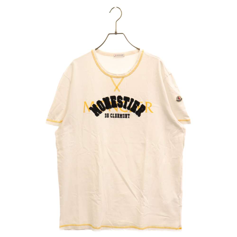 MONCLER モンクレール MAGLIA MONESTIER T-SHIRT ロゴ 半袖Tシャツ ホワイト D20918036350
