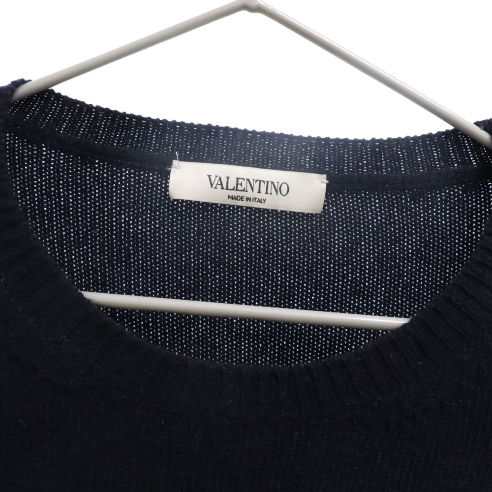 VALENTINO ヴァレンチノ 20SS Logo Knit Sweater ロゴニットセーター ネイビー TV3KC07U64H_画像4