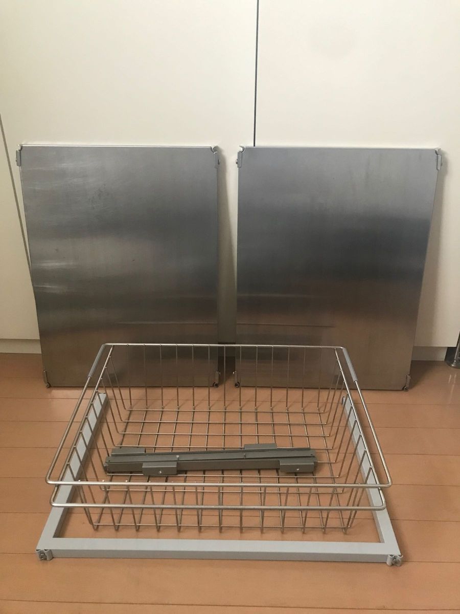無印良品 ステンレスユニットシェルフ ワゴン 棚板56cm ワイヤー 無印良品 ステンレスユニットシェルフ ワゴン 棚板56cm ワイヤー