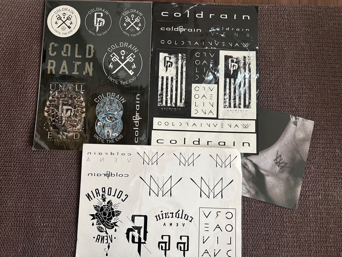 coldrain コールドレイン サイン入り ステッカー タトゥーシール coldrain コールドレイン サイン入り ステッカー タトゥーシール