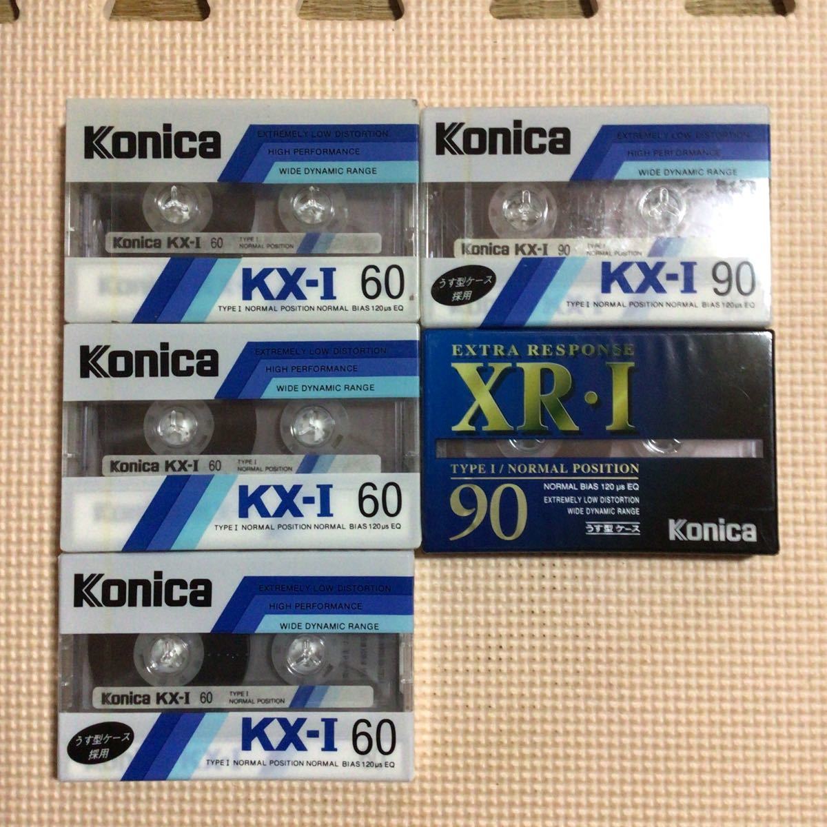 Konica【コニカ】KX-Ⅰ 60x3.90. XR・Ⅰ 90 ノーマルポジション　カセットテープ5本セット【未開封新品】★_画像1