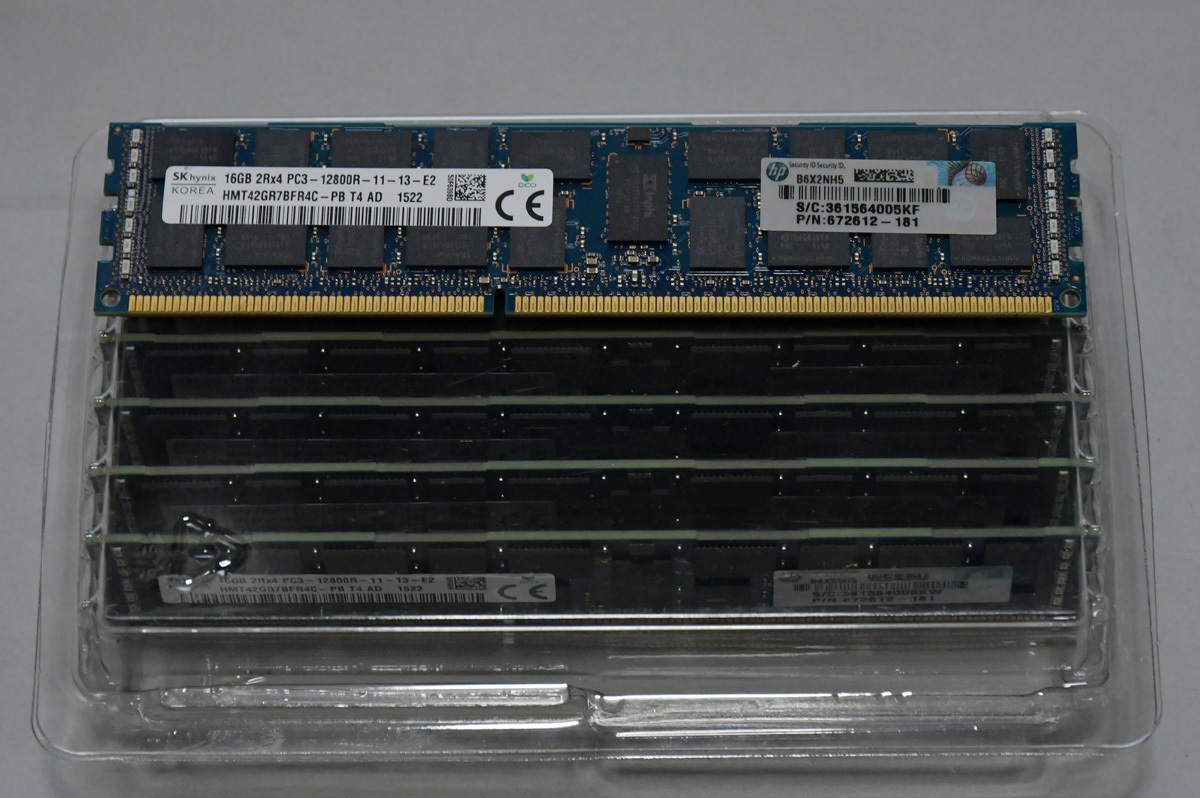 1333MHz 128GB 16GB 8枚組 合計 MacPro用メモリー 2009・2010・2012用 240pin DDR3 ECC 動作確認済_画像1